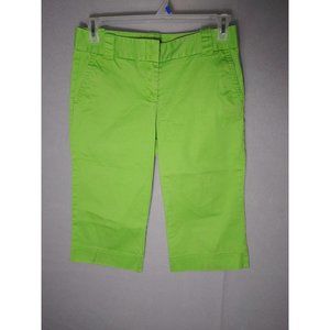 J.Crew Stretch Favorite Fit Green Khaki Capri Size 6